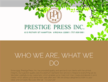 Tablet Screenshot of prestigepress.com